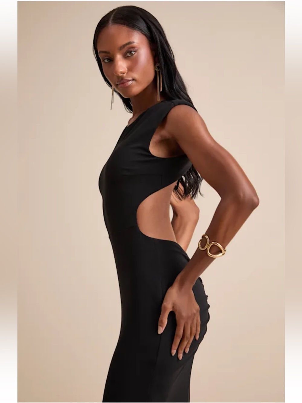 Captivating Perfection Black Backless Sleeveless Maxi Dress